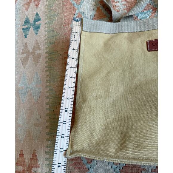 Ubuntu Life Khaki Canvas Tote Bag w Leather and Bead Trim Laptop Sleeve African - Picture 7 of 10